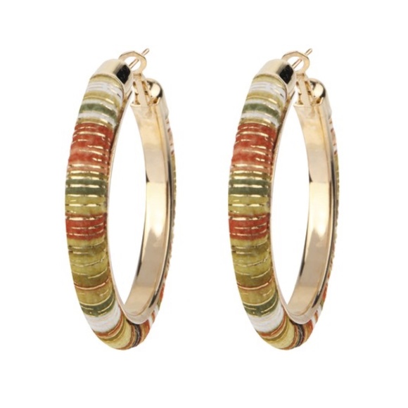 Jewelry - NWT Threaded hoop earrings